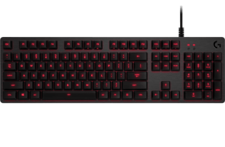 Клавиатура игровая Logitech G413 CARBON (механическая, красная подсветка) (арт. 920-008310 с гравировкой кириллицей, M/N: Y-U0032)