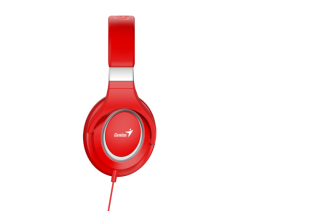 Гарнитура Genius HS-610 Red, 1х mini jack 3.5mm, полноразмерные наушники, микрофон/управление на проводе, длина провода 1,5м, подходит для мобильных устройств