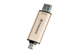 USB Накопитель Transcend 512GB JETFLASH USB3.2, TLC, High Speed, Type-C и Type A  (420/400 МБ/с)