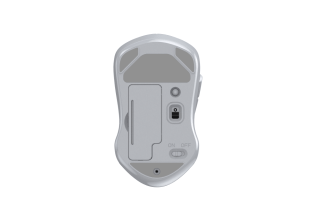 Мышь беспроводная Dareu LM115B Full White (полностью белый), DPI 800/1200/1600, подключение: ресивер 2.4GHz + Bluetooth, размер 107x59x38мм