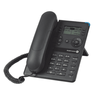 Alcatel-Lucent Ent 8008 Entry-level DeskPhone, 64x128 pixels, black and white LCD, no backlit, 6 soft keys, 2 fast Ethernet ports, Wideband supported. Ethernet cable is not delivered in the box.