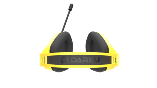 Гарнитура игровая проводная Dareu EH732 Yellow (желтый), подключение USB, подсветка RGB