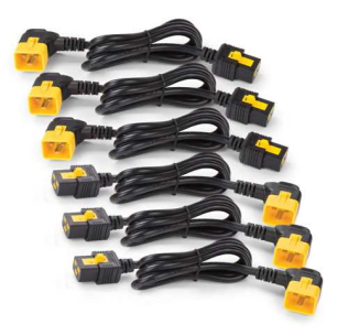 APC Power Cord Kit (6 ea), Locking, C19 to C20 (90 Degree), 1.8m