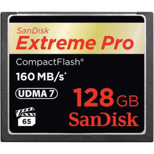 Карта памяти SanDisk Extreme Pro CF 160MB/s 128 GB VPG 65, UDMA 7