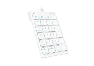 Клавиатура проводная Dareu LK22 White (белый), цифровой блок (Numpad)