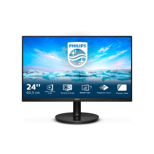 PHILIPS Монитор LCD 23.8'' [16:9] 1920х1080(FHD) VA, nonGLARE, 75 Hz, 250 cd/m2, H178°/V178°, 3000:1, 16.7M, 4ms, VGA, HDMI, DP, Tilt, Speakers, 3Y, Black