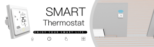 Термостат Moes WiFi Thermostat модели BHT-002-GBLWW (для электрического отопления пола, с подсветкой, белый)
