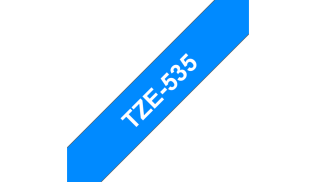 Brother Лента для печати наклеек TZe-535 12-мм ламинированная (белый на синем фоне), 8 м.