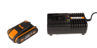 Комплект WORX3601: 1 аккумулятор 2 Ач и зарядное устройство на 2А