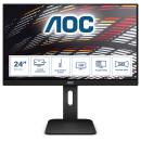 AOC Монитор LCD 24'' [16:10] 1920х1200(WUXGA) IPS, nonGLARE, 60 Hz, 300 cd/m2, H178°/V178°, 1000:1, 50М:1, 16.7M, 4ms, VGA, DVI, HDMI, DP, USB-Hub, Height adj, Pivot, Tilt, Swivel, Speakers, 3Y, Black