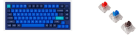 Keychron Клавиатура проводная, Q1-O2,RGB подсветка,синий свитч,84  кнопоки, цвет синий