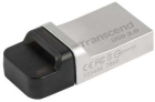 USB Накопитель Transcend 32GB JETFLASH 880 silver USB 3.0/microUSB