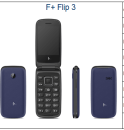 F+ Flip3 Black, 2.8'' 240х320, 32MB RAM, 32MB, up to 32GB flash, 0,3Mpix, 2 Sim, BT v3.0, Micro-USB, 1000mAh, 115g, 106,5 ммx55,5 ммx15,5 мм