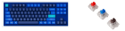 Keychron Клавиатура проводная, Q3-O3,RGB подсветка,коричневый свитч,87 кнопок, цвет синий