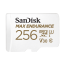 Карта памяти SanDisk MAX ENDURANCE microSDXC 256GB + SD Adapter - for home security cameras & dashcams, up to 120,000 Hours, Full HD / 4K videos, Extreme endurance, up to 100/40 MB/s Read/Write speeds, C10, U3, V30