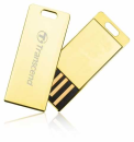 USB Накопитель Transcend 32GB JETFLASH T3G (Gold) USB 2.0 метал, золотой, Ультракомпактный