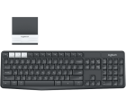 Клавиатура беспроводная Logitech K375s (GRAPHITE/OFFWHITE, Multi-Device, подставка в комплекте, Bluetooth Smart/Logitech Unifying, 2 батареи типа ААА) (арт. 920-008181 с гравировкой кириллицей, M/N: Y-R0061 / C-U0007)