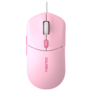 Мышь проводная Dareu LM121 Pink (розовый), DPI 800/1600/2400/6400, тихий щелчок, подсветка RGB, размер 116x35x60мм, 1,8м