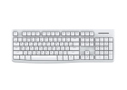 Клавиатура проводная Dareu LK185 White (белый), мембранная, 104 клавиши, EN/RU, 1,5м, размер 440x147x22мм